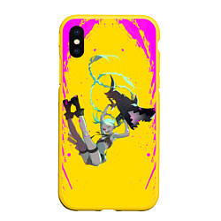 Чехол iPhone XS Max матовый Летящая Джинкс, цвет: 3D-желтый