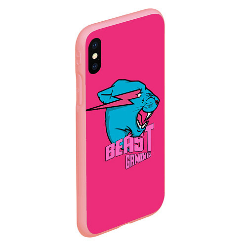 Чехол iPhone XS Max матовый Mr Beast Gaming Full Print Pink edition / 3D-Баблгам – фото 2