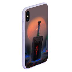 Чехол iPhone XS Max матовый БЕРСЕРК МЕЧ С КЛЕЙМОМ, цвет: 3D-светло-сиреневый — фото 2