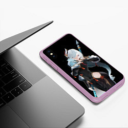 Чехол iPhone XS Max матовый Shenhe Genshin Impact Шинхи Шень Хе, цвет: 3D-сиреневый — фото 2