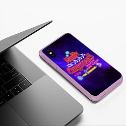 Чехол iPhone XS Max матовый Неон NY 2022, цвет: 3D-сиреневый — фото 2