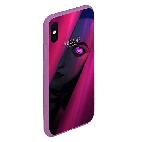 Чехол iPhone XS Max матовый ArcaneДжинкc / 3D-Фиолетовый – фото 2