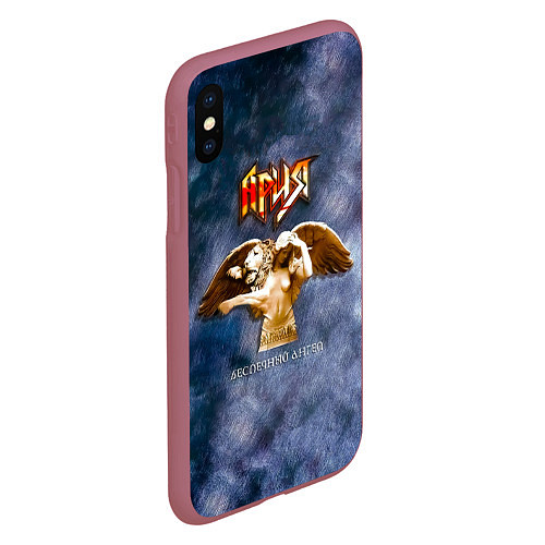 Чехол iPhone XS Max матовый Беспечный ангел - Ария / 3D-Малиновый – фото 2
