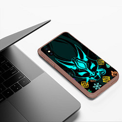 Чехол iPhone XS Max матовый GENSHIN IMPACT ГЕНШИН ИМПАКТ СЯО МАСКА, цвет: 3D-коричневый — фото 2