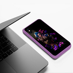 Чехол iPhone XS Max матовый My enemy, цвет: 3D-фиолетовый — фото 2