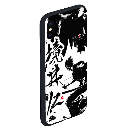 Чехол iPhone XS Max матовый Ghost of Tsushima - Призрак Цусимы / 3D-Черный – фото 2