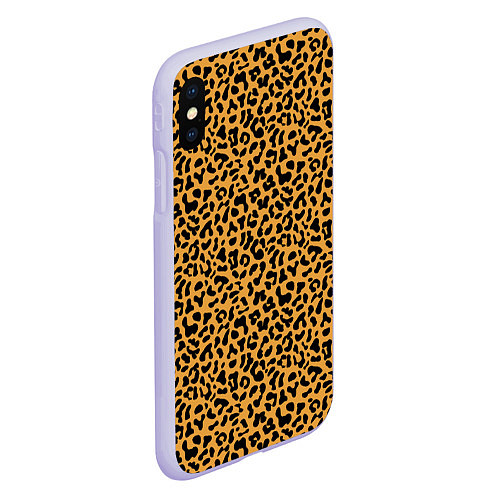 Чехол iPhone XS Max матовый Леопард Leopard / 3D-Светло-сиреневый – фото 2