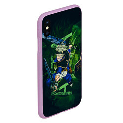 Чехол iPhone XS Max матовый Аста Черный клевер Black clover, цвет: 3D-сиреневый — фото 2