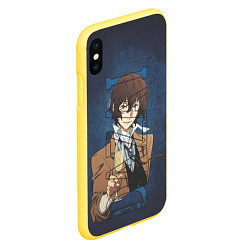 Чехол iPhone XS Max матовый Дазай Осаму Dazai Osamu bungou stray dogs, цвет: 3D-желтый — фото 2