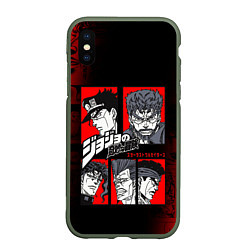 Чехол iPhone XS Max матовый JOJO BIZARRE ADVENTURE ДЖОДЖО АРТ