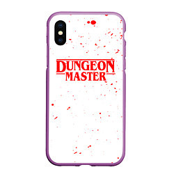 Чехол iPhone XS Max матовый DUNGEON MASTER BLOOD ГАЧИМУЧИ БЕЛЫЙ, цвет: 3D-фиолетовый