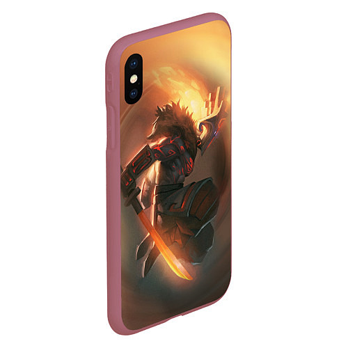 Чехол iPhone XS Max матовый DOTA 2 ДЖАГЕРНАУТ / 3D-Малиновый – фото 2