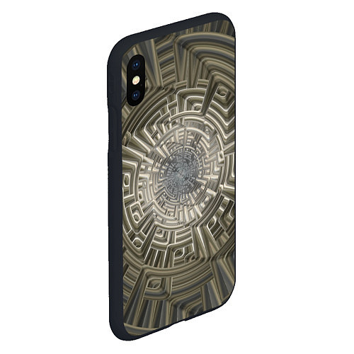 Чехол iPhone XS Max матовый Коллекция Journey Вниз по спирали 599-2 / 3D-Черный – фото 2