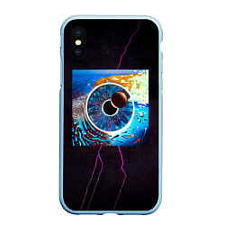 Чехол iPhone XS Max матовый P U L S E - Pink Floyd, цвет: 3D-голубой
