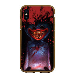 Чехол iPhone XS Max матовый Blood Poppy Playtime, цвет: 3D-коричневый