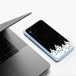 Чехол iPhone XS Max матовый НОВОГОДНЯЯ НОЧЬ 2022, цвет: 3D-голубой — фото 2