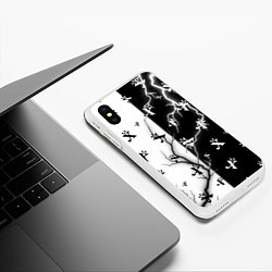 Чехол iPhone XS Max матовый ПОЙМЕТ ТОЛЬКО РУССКИЙ - Молния, цвет: 3D-белый — фото 2