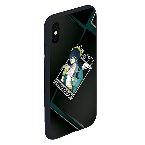 Чехол iPhone XS Max матовый Venti Венти, Genshin Impact / 3D-Черный – фото 2