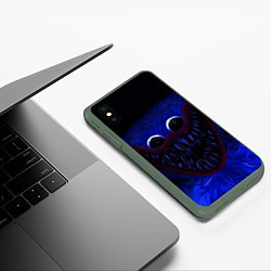 Чехол iPhone XS Max матовый BLUE MONSTER POPPY, цвет: 3D-темно-зеленый — фото 2