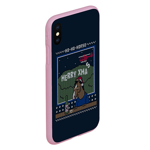 Чехол iPhone XS Max матовый HO-HO-HORSE / 3D-Розовый – фото 2