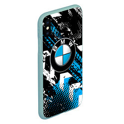 Чехол iPhone XS Max матовый Следы от шин BMW, цвет: 3D-мятный — фото 2