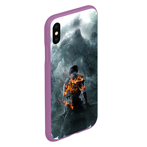 Чехол iPhone XS Max матовый HELLBOUND ЗОВ АДА ПОСТЕР / 3D-Фиолетовый – фото 2