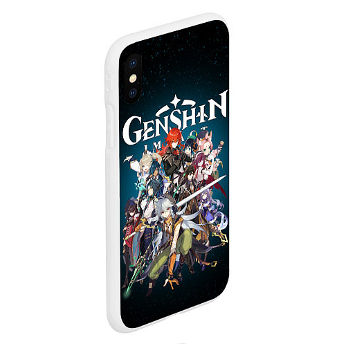 Чехол iPhone XS Max матовый GENSHIN IMPACT HEROES SPACE / 3D-Белый – фото 2