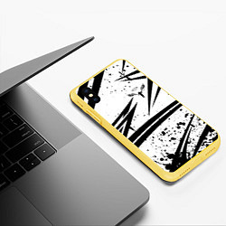 Чехол iPhone XS Max матовый Токийские мстители - Геометрия, цвет: 3D-желтый — фото 2