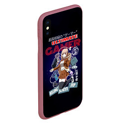 Чехол iPhone XS Max матовый Ultimate Gamer - Danganronpa, цвет: 3D-малиновый — фото 2