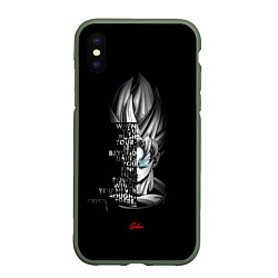 Чехол iPhone XS Max матовый Сон Гоку эпичная надпись - Dragon Ball