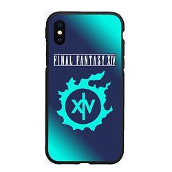 Чехол iPhone XS Max матовый FINAL FANTASY XIV - МЕТЕОР - Градиент, цвет: 3D-черный