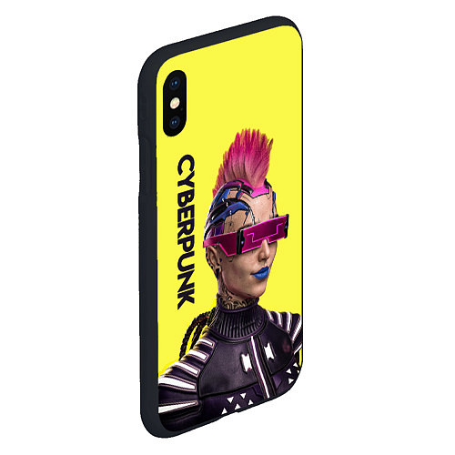 Чехол iPhone XS Max матовый Cyberpunk Панк / 3D-Черный – фото 2