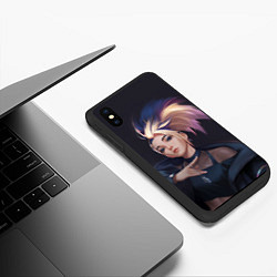 Чехол iPhone XS Max матовый АКАЛИ BADDEST, цвет: 3D-черный — фото 2