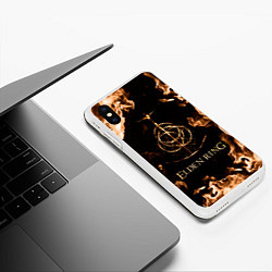 Чехол iPhone XS Max матовый Elden Ring Logo, цвет: 3D-белый — фото 2