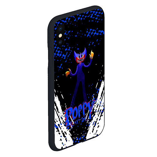 Чехол iPhone XS Max матовый Poppy Playtime - Монстр Поппи / 3D-Черный – фото 2