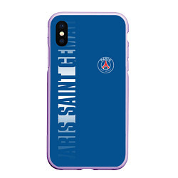 Чехол iPhone XS Max матовый PSG PARIS SAINT GERMAIN WHITE LINE SPORT