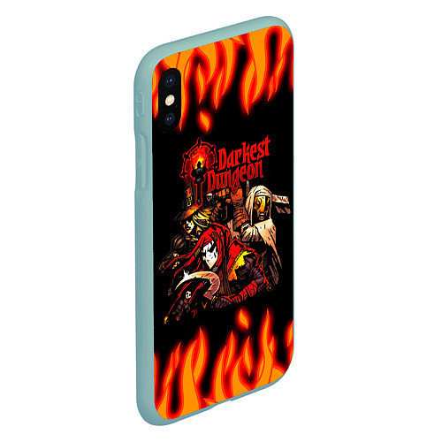 Чехол iPhone XS Max матовый Darkest Dungeon Heroes / 3D-Мятный – фото 2