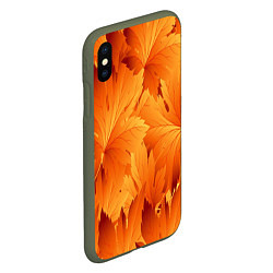 Чехол iPhone XS Max матовый Кленовая сладость, цвет: 3D-темно-зеленый — фото 2