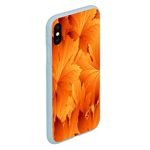 Чехол iPhone XS Max матовый Кленовая сладость / 3D-Голубой – фото 2