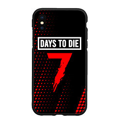 Чехол iPhone XS Max матовый 7 DAYS TO DIE Полутона, цвет: 3D-черный