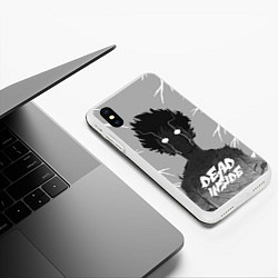 Чехол iPhone XS Max матовый DEAD INSIDE Mob psycho, цвет: 3D-белый — фото 2