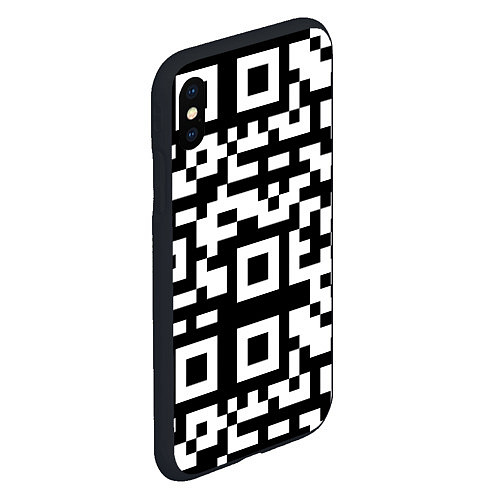 Чехол iPhone XS Max матовый Qr codeкуаркод / 3D-Черный – фото 2