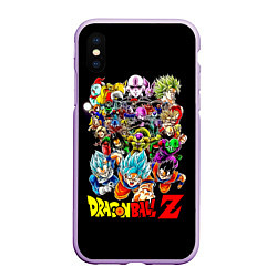 Чехол iPhone XS Max матовый Персонажи Dragon Ball