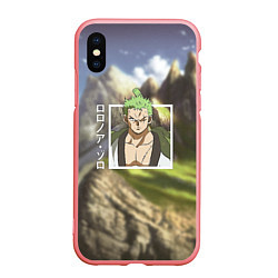 Чехол iPhone XS Max матовый Ван-Пис One Piece, Зоро Ророноа Zoro Roronoa