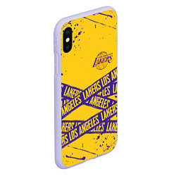 Чехол iPhone XS Max матовый LAKERS SPORT LINE STYLE NBA, цвет: 3D-светло-сиреневый — фото 2