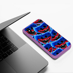 Чехол iPhone XS Max матовый УЖАСНОЕ ЛИЦО ХАГГИ ВАГГИ, цвет: 3D-фиолетовый — фото 2