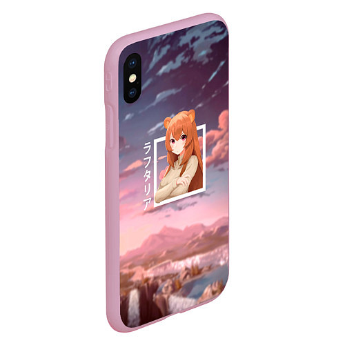 Чехол iPhone XS Max матовый Рафталия Raphtalia, Восхождение Героя Щита / 3D-Розовый – фото 2