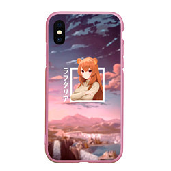 Чехол iPhone XS Max матовый Рафталия Raphtalia, Восхождение Героя Щита, цвет: 3D-розовый