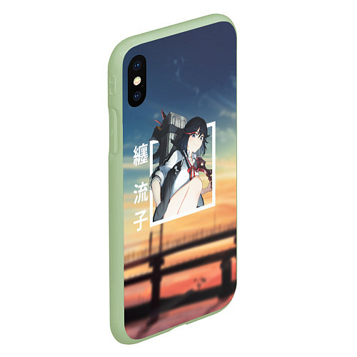 Чехол iPhone XS Max матовый Убей или умри Kill la Kill, Рюко Матой / 3D-Салатовый – фото 2