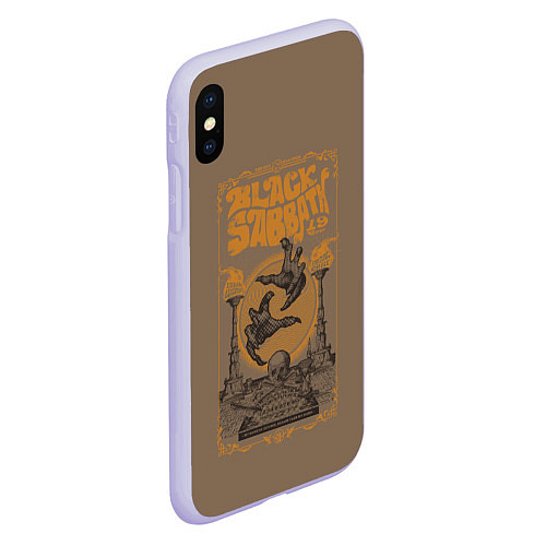 Чехол iPhone XS Max матовый Black Sabbat Tour / 3D-Светло-сиреневый – фото 2